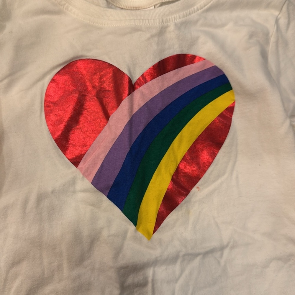 Hanna Andersson heart long sleeve top size 8 girls - Picture 2 of 3